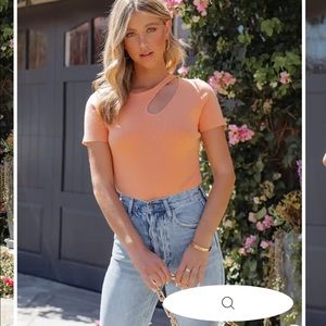 Cutout knit bodysuit (label : lush )